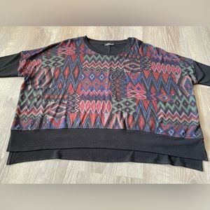 Nally & Millie USA Womens Aztec Pullover Swetaer Half Sleeve One Size